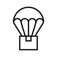 Parachute Delivery Icon vector