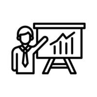 icono de presentación de negocios vector