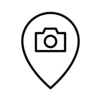 icono de ubicación del fotógrafo vector