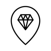 Jewellery Shop Location Icon vector
