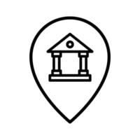 Bank Location Icon vector