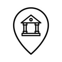 Bank Location Icon vector