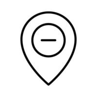 Remove Location Icon vector