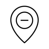 Remove Location Icon vector