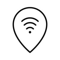 icono de ubicación wifi vector