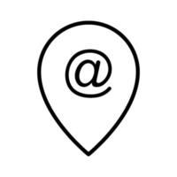 Email Location icon vector