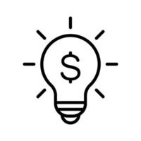 icono de idea de dinero vector