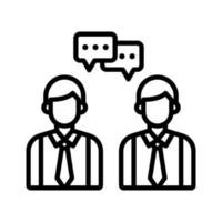 Two Persons Chatting Icon vector