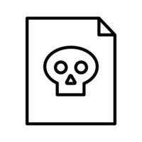 icono de documento pirateado vector