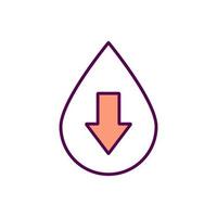 Blood donation RGB color icon vector