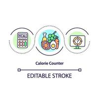 Calorie counter concept icon vector