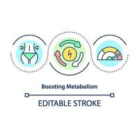 Boosting metabolism concept icon vector