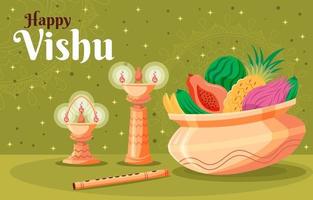 Happy Vishu Celebration vector