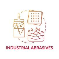 icono de concepto de abrasivos industriales. vector