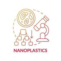 Nanoplastics concept icon vector