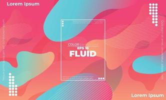 Trendy geometric background. 3d Fluid wave liquid shape. Suitable For Wallpaper, Banner, Background, Card, Book Illustration, landing page, gift, cover, flyer, report, bussiness, social media vector