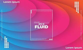 Trendy geometric background. 3d Fluid wave liquid shape. Suitable For Wallpaper, Banner, Background, Card, Book Illustration, landing page, gift, cover, flyer, report, bussiness, social media vector