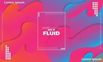 Trendy geometric background. 3d Fluid wave liquid shape. Suitable For Wallpaper, Banner, Background, Card, Book Illustration, landing page, gift, cover, flyer, report, bussiness, social media vector