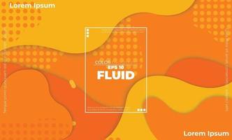 Orange elements with fluid gradient, Dynamic style banner design from fruit concept. suitable for poster, web ,landing  page, cover  add, greeting  card  promotion, social media vector