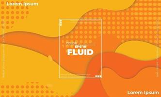 Orange elements with fluid gradient, Dynamic style banner design from fruit concept. suitable for poster, web ,landing  page, cover  add, greeting  card  promotion, social media vector