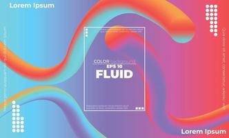 Fluid colors shapes. Applicable for gift card cover poster. Poster design. Poster on wall poster template,landing page. Fluid colorful shapes composition vector