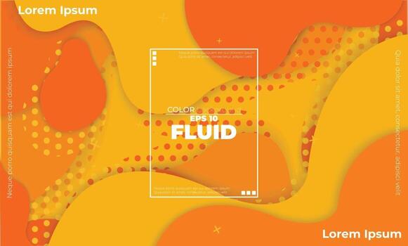 Orange elements with fluid gradient, Dynamic style banner design from fruit concept. suitable for poster, web ,landing  page, cover  add, greeting  card  promotion, social media vector