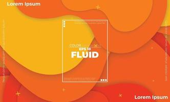 Orange elements with fluid gradient, Dynamic style banner design from fruit concept. suitable for poster, web ,landing  page, cover  add, greeting  card  promotion, social media vector