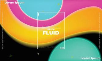 Fluid colors shapes. Applicable for gift card cover poster. Poster design. Poster on wall poster template,landing page. Fluid colorful shapes composition vector