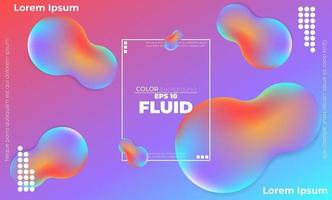 Fluid colors shapes Applicable for gift card cover poster. Poster design. Poster on wall poster template,landing page. Fluid colorful shapes composition vector