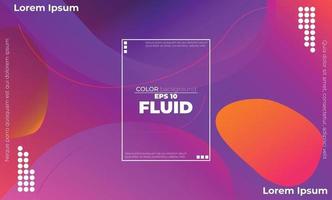 Fluid colors shapes Applicable for gift card cover poster. Poster design. Poster on wall poster template,landing page. Fluid colorful shapes composition vector