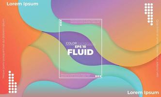 Fluid colors shapes Applicable for gift card cover poster. Poster design. Poster on wall poster template,landing page. Fluid colorful shapes composition vector