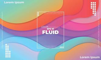 Fluid colors shapes. Applicable for gift card cover poster. Poster design. Poster on wall poster template,landing page. Fluid colorful shapes composition vector