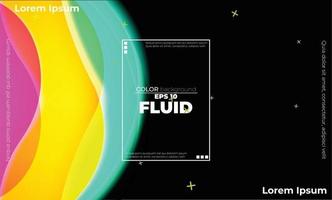 Fluid colors shapes Applicable for gift card cover poster. Poster design. Poster on wall poster template,landing page. Fluid colorful shapes composition vector