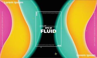 Fluid colors shapes Applicable for gift card cover poster. Poster design. Poster on wall poster template,landing page. Fluid colorful shapes composition vector