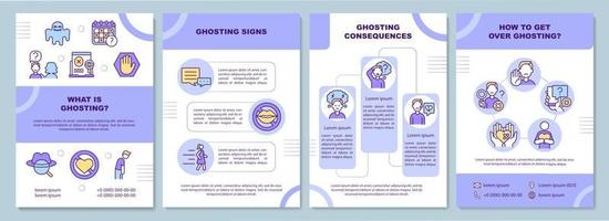 What is ghosting brochure template vector