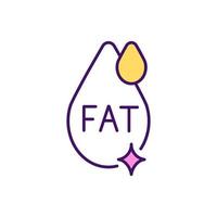 High-fat food RGB color icon