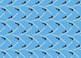 Vector texture background, seamless pattern. Hand drawn, blue, black, white colors.