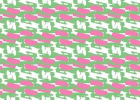 Vector texture background, seamless pattern. Hand drawn, green, pink, white colors.