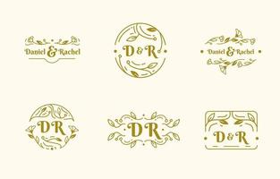 Elegant  Wedding Monogram vector