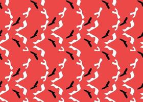 Vector texture background, seamless pattern. Hand drawn, red, white, black colors.