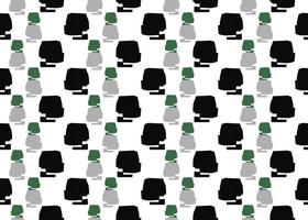 Vector texture background, seamless pattern. Hand drawn, black, grey, green, white colors.
