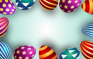 Gold Easter Egg Background Template vector