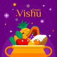 Happy Vishu Background vector