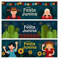 banner de festa junina vector