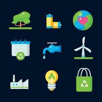 Earth Day Icons Collection vector