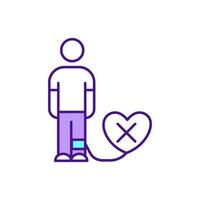 Abusive relationships RGB color icon vector