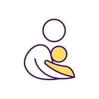 Maternal bond RGB color icon vector