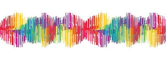 Abstract Colorful Digital Sound Wave Background vector