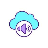 Online music storage service RGB color icon vector