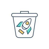 Fast composting RGB color icon vector